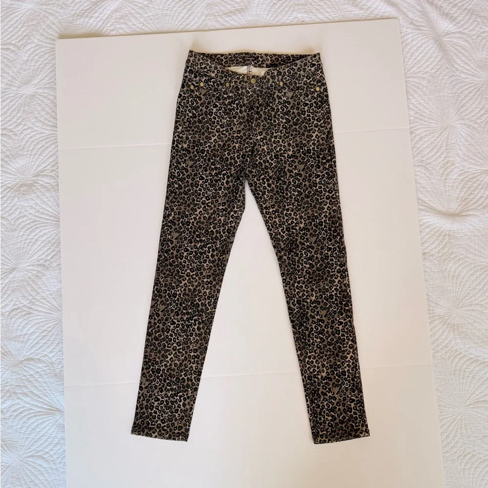 J. McLaughlin Leopard Animal Print Lexi Jean, Brown & Black | size 2